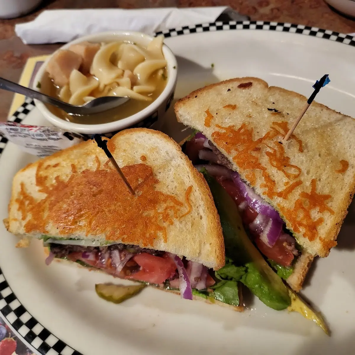 California Burger with Parmesan Cheese Bread