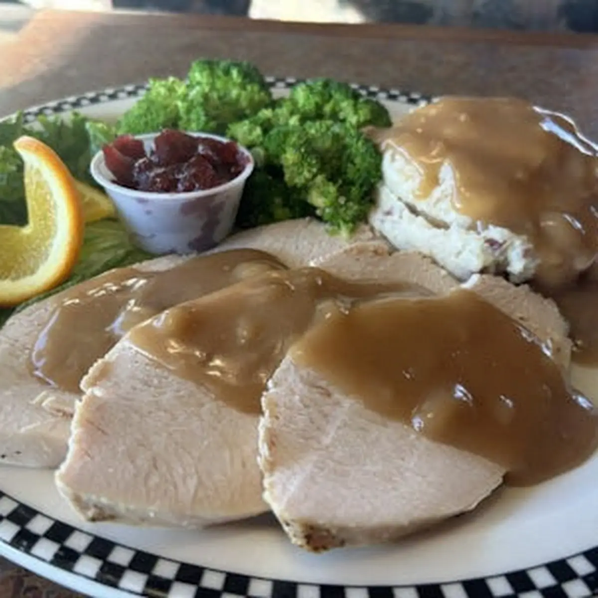 Open-Faced Hot Turkey Sandwich 880 Cals