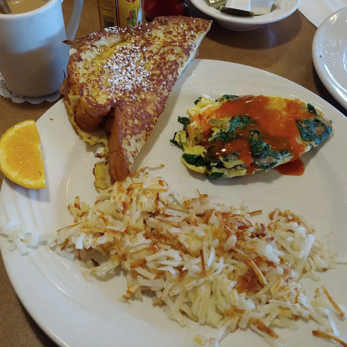 Spinach and Feta Cheese Omelette