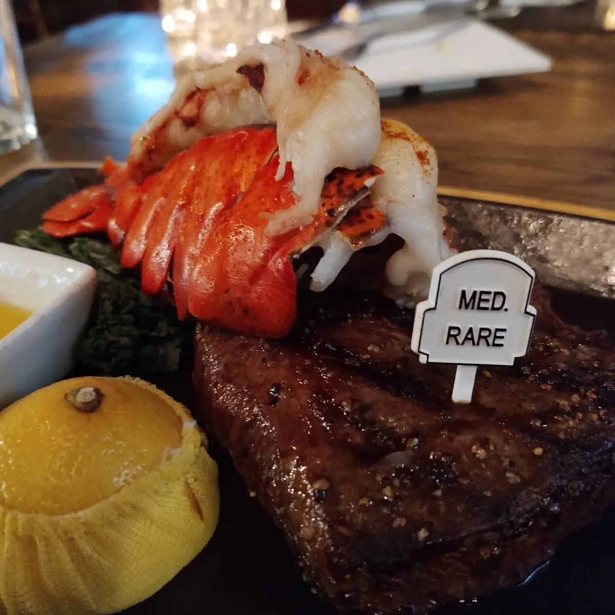 Hangar Steak and Lobster Tail