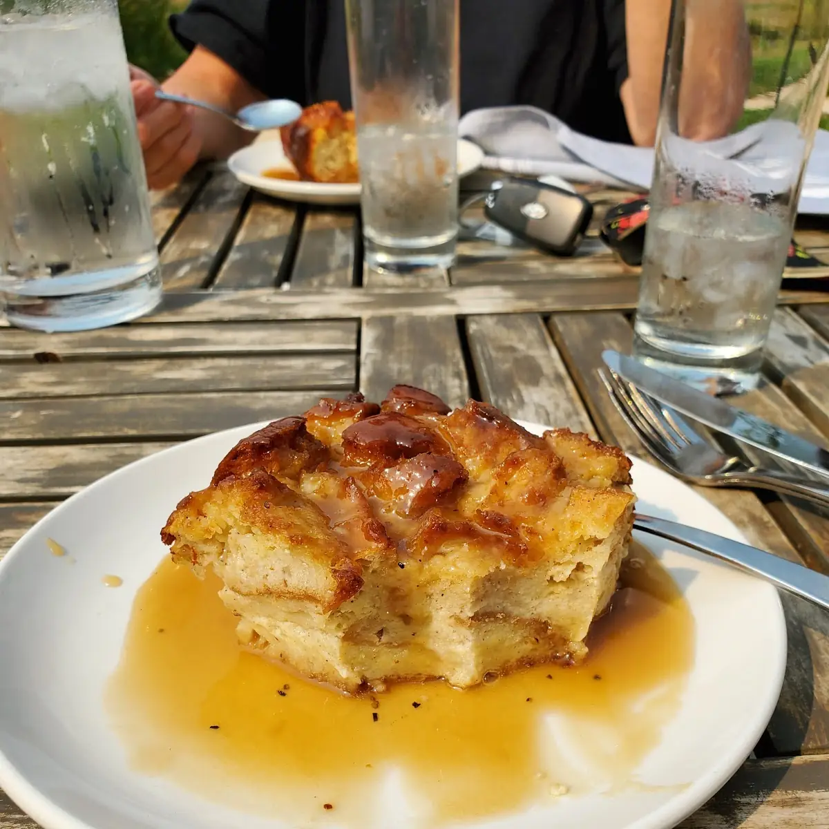 Bread Pudding with Warm Caramel Sauce
