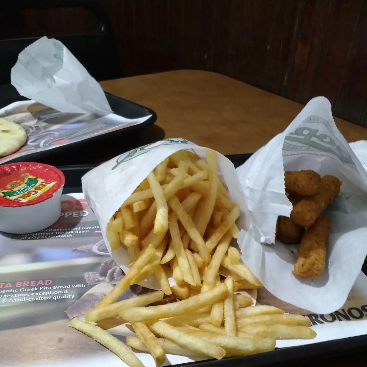Fries and Mozzarella Sticks