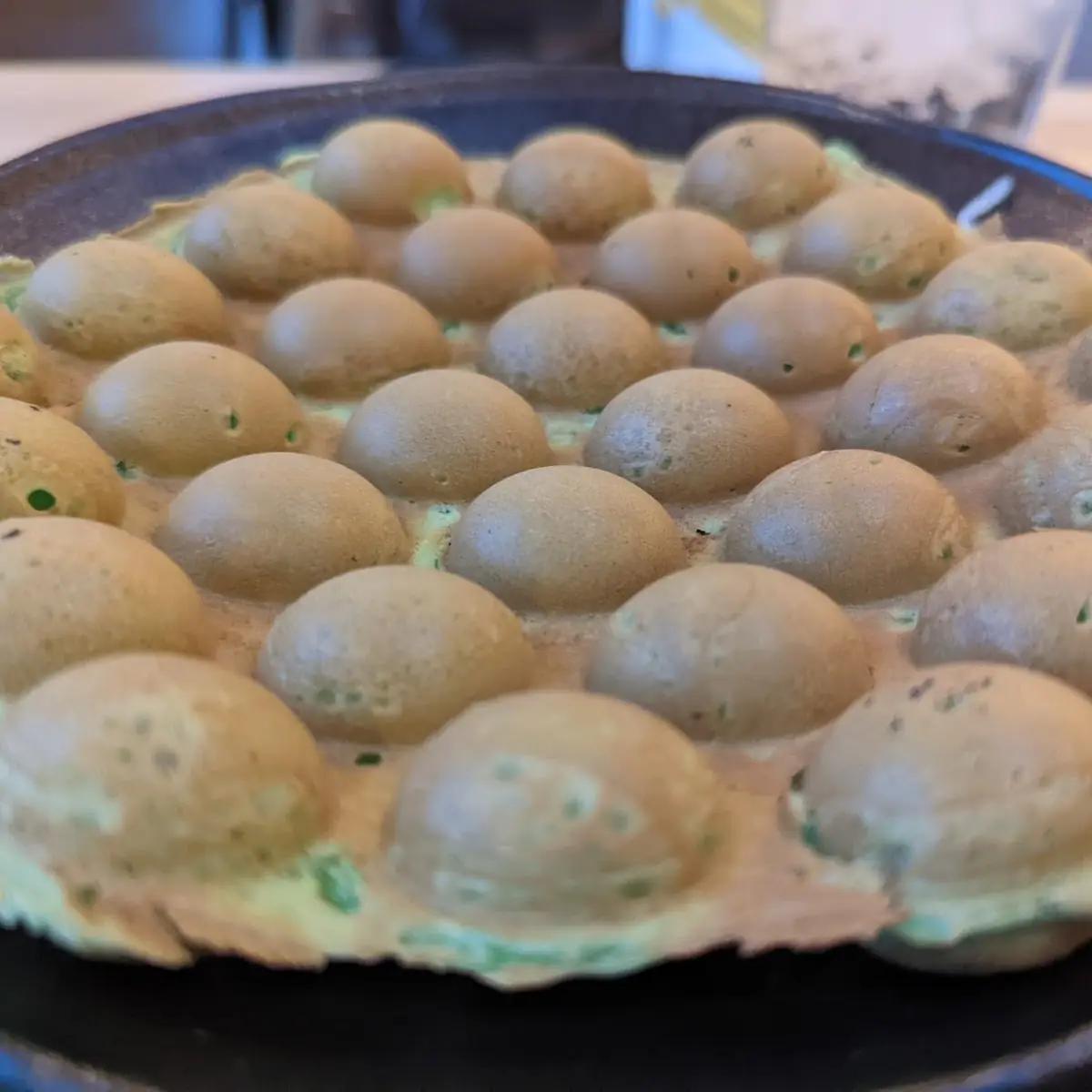 Pandan Coconut Bubble Waffle