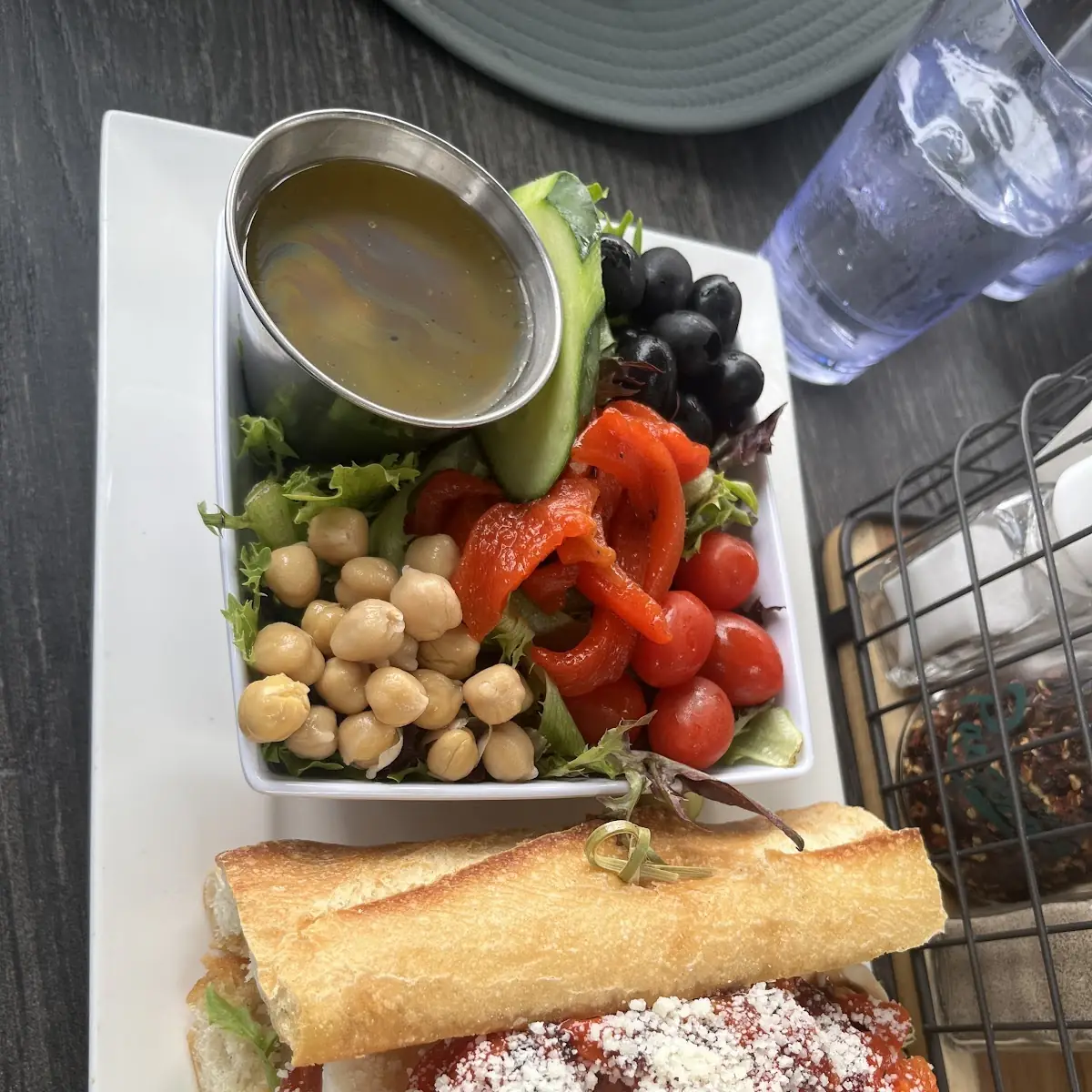 Caprese Sandwich with Side Salad