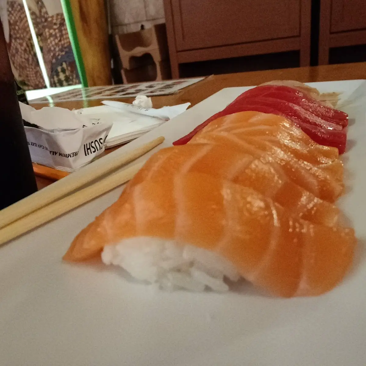Salmon Sushi Sake