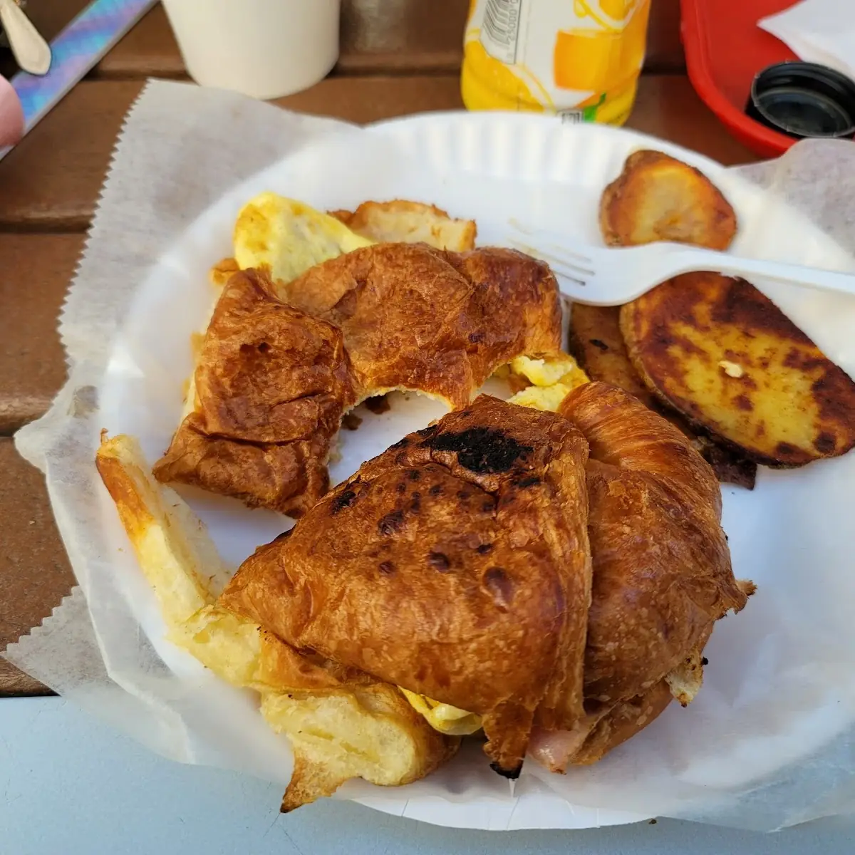 Bacon Egg and Cheese on Croissant