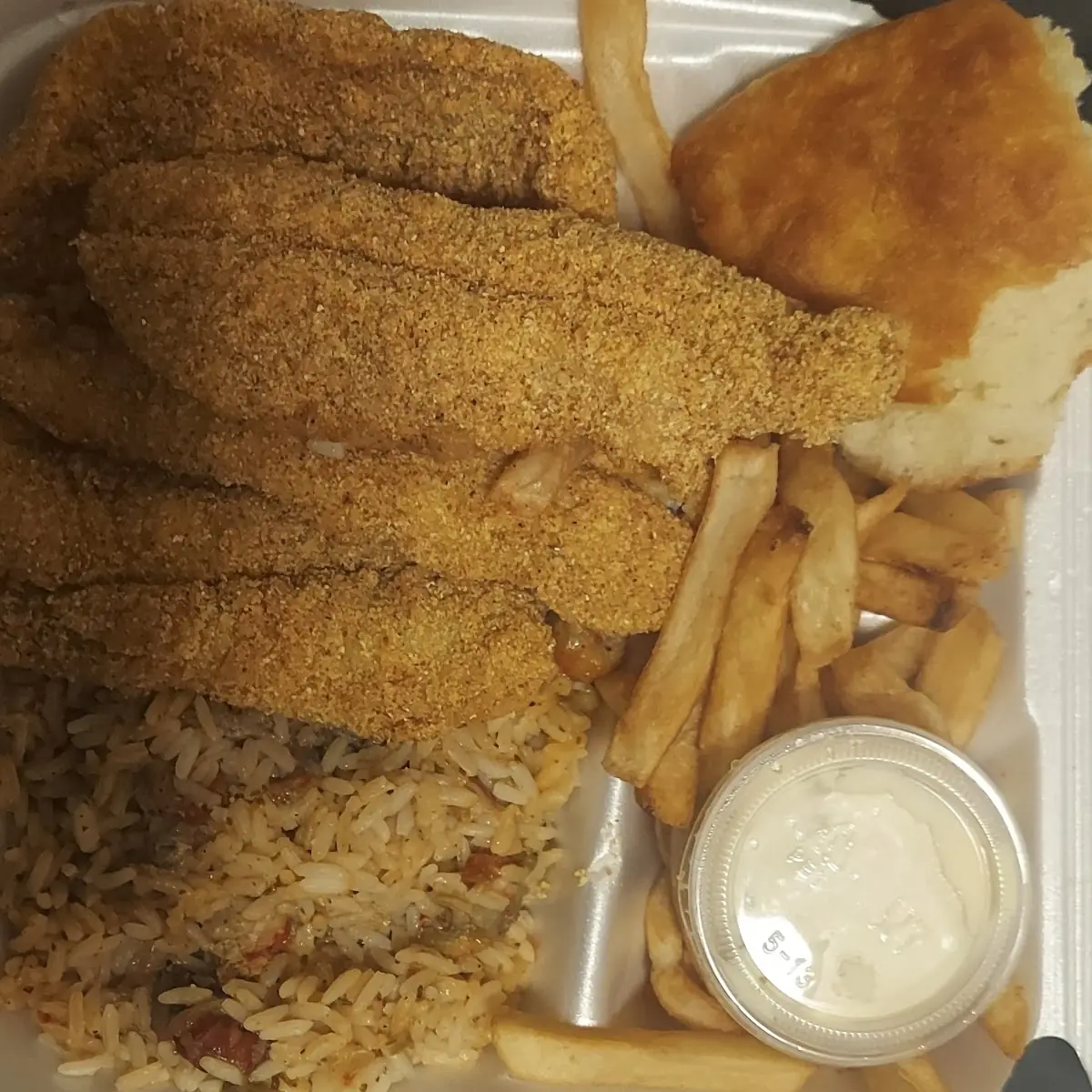Crawfish Dressing Catfish Dinner