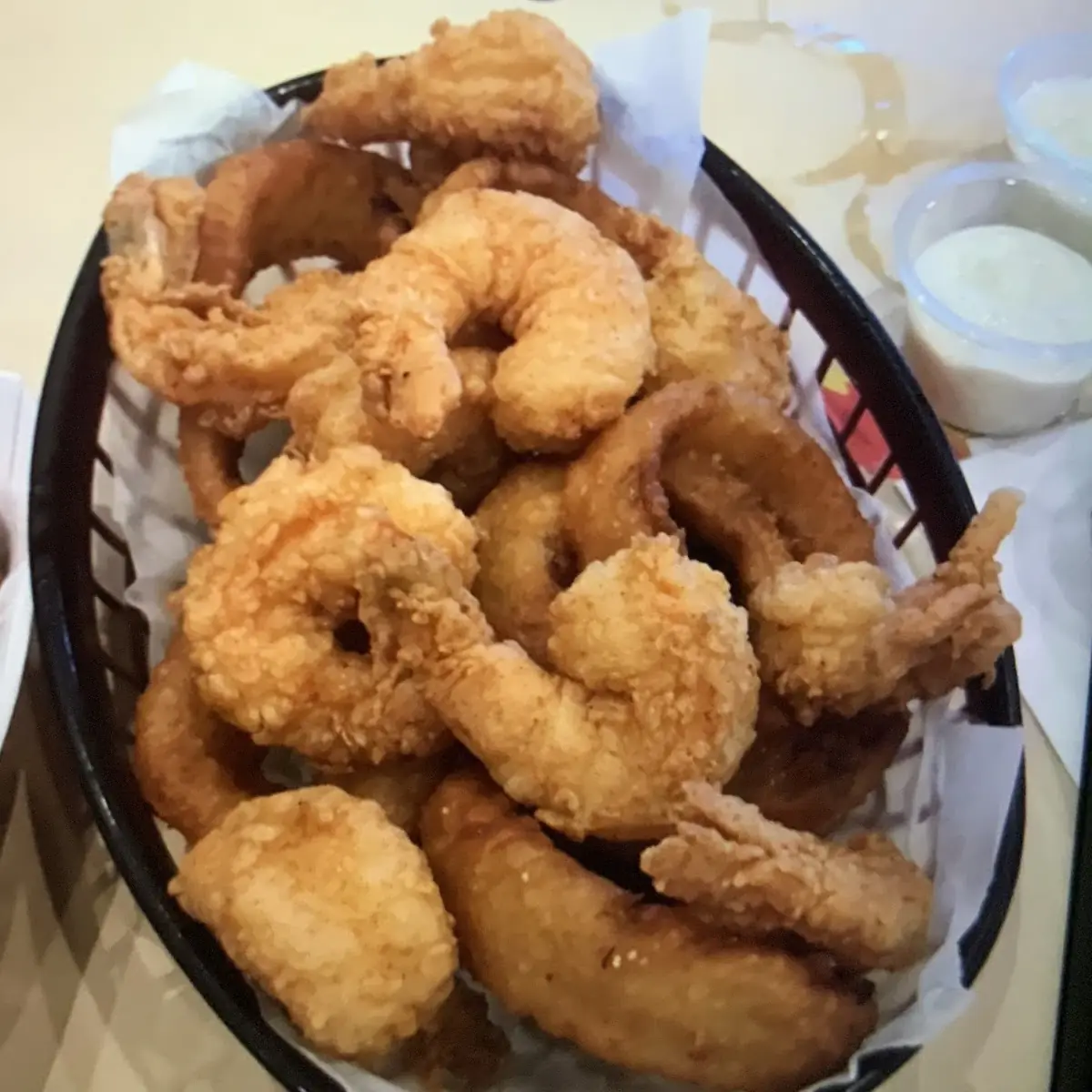 Fried Shrimp and Onion Rings