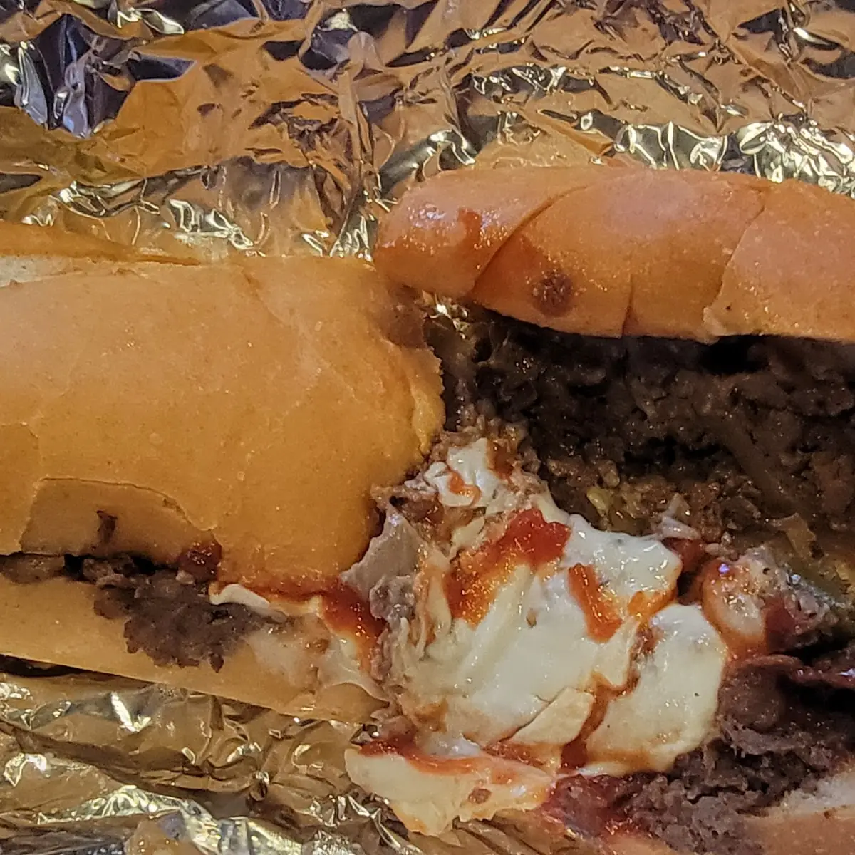 Small Cheese Steak Mayo Ketchup