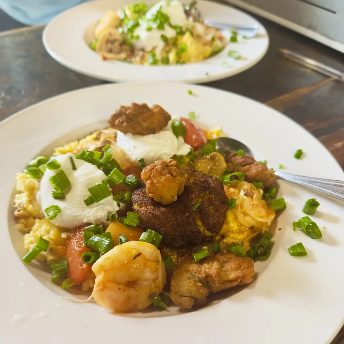 Shrimp & Grits with Eggs Y’All