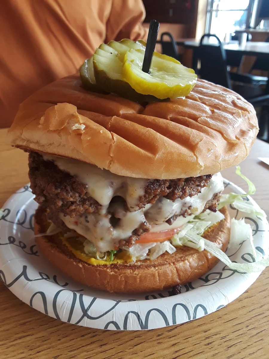 Double Cheese Burger with Pepper Jack