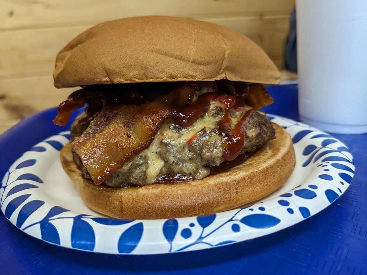 Pimento Cheese Bacon Burger