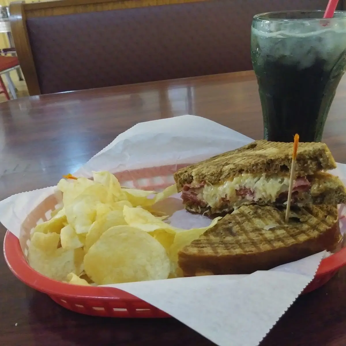 Ruben Sandwich and Italian Soda