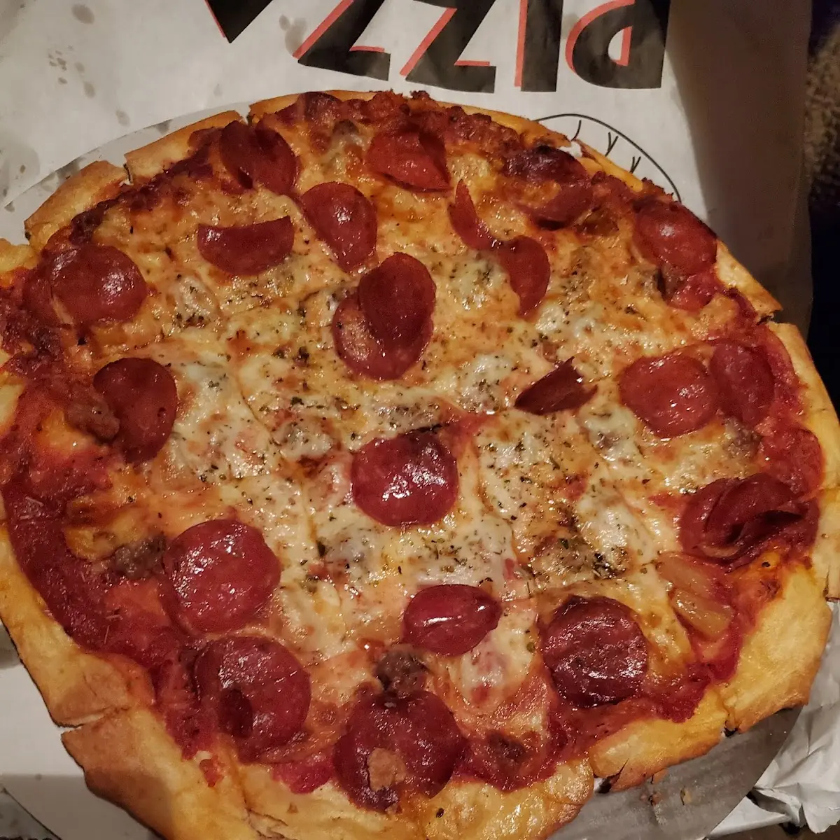 Pepperoni Sausage Pineapple Pizza