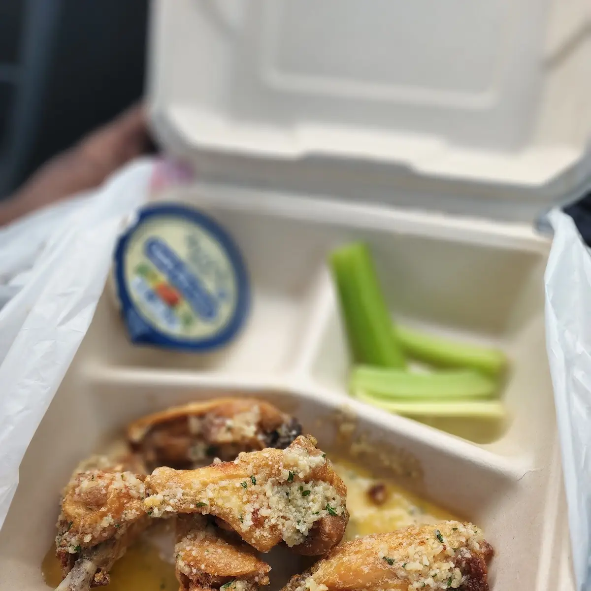 Garlic Parm Bone in Wings