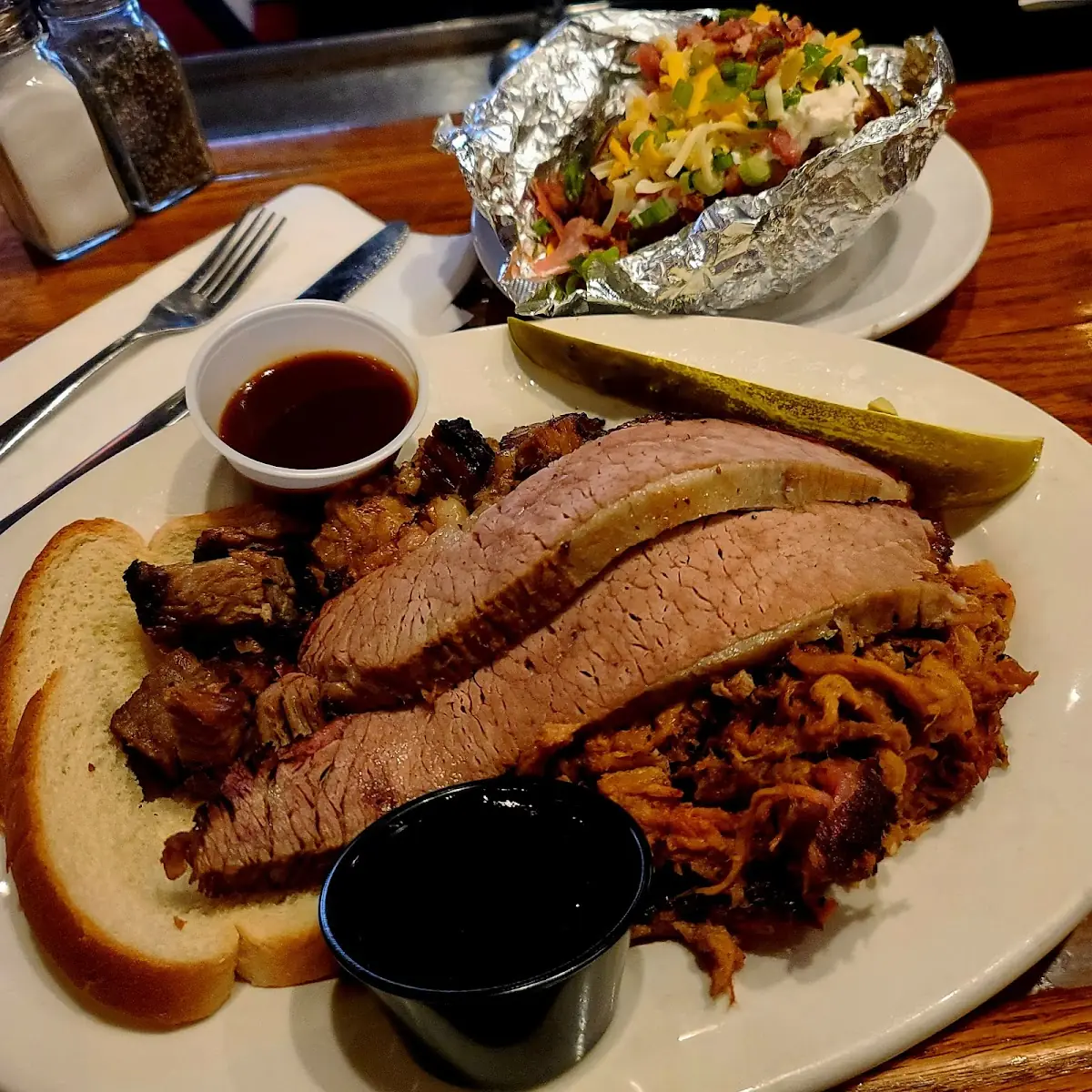 Sliced Beef Brisket with Beans