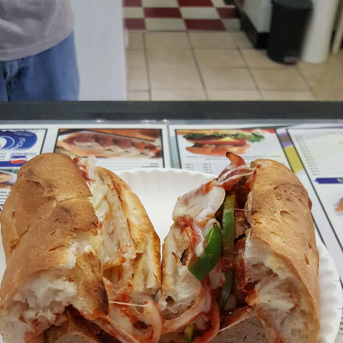Meatball Sub with Onions and Peppers