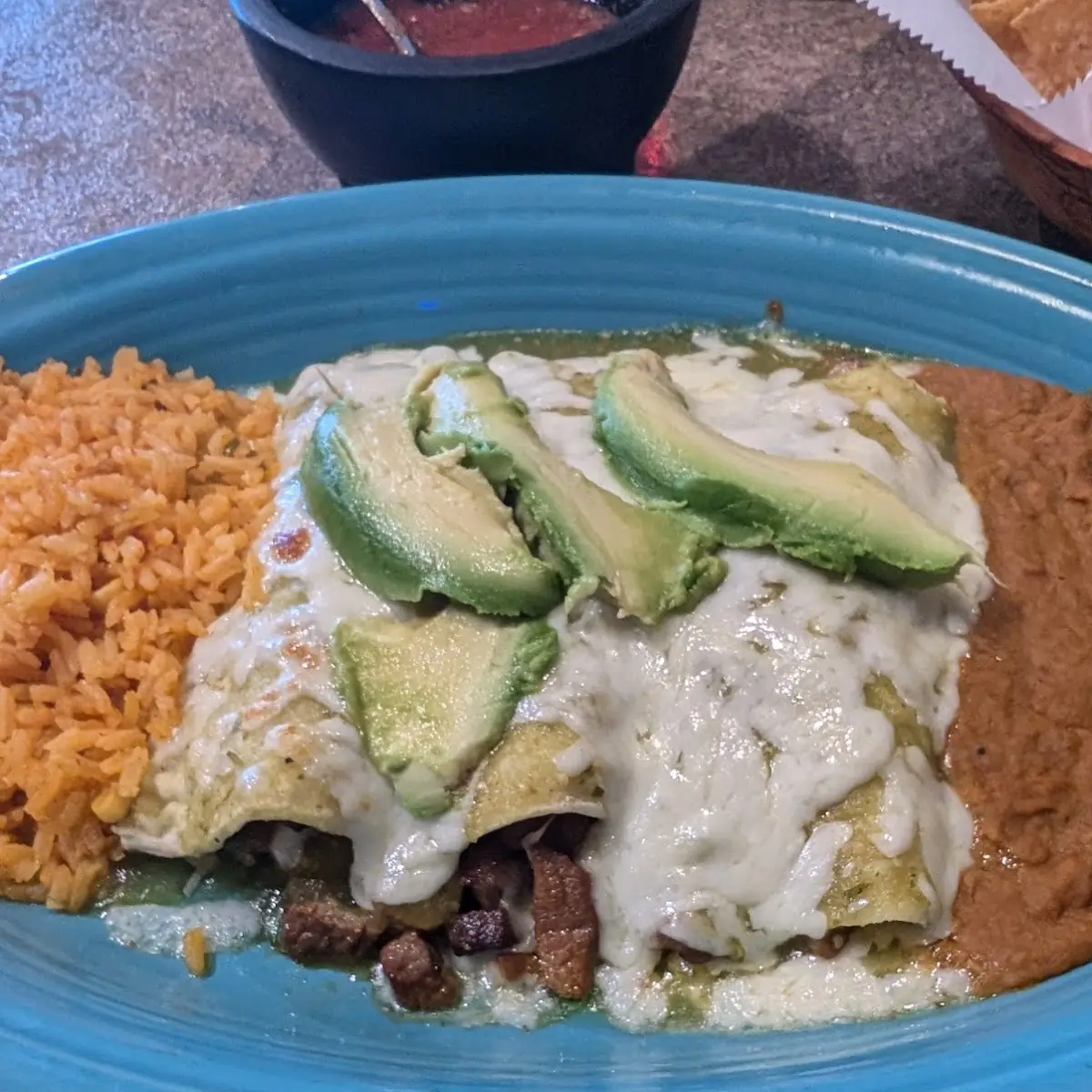 Sour Cream Enchilada Plate