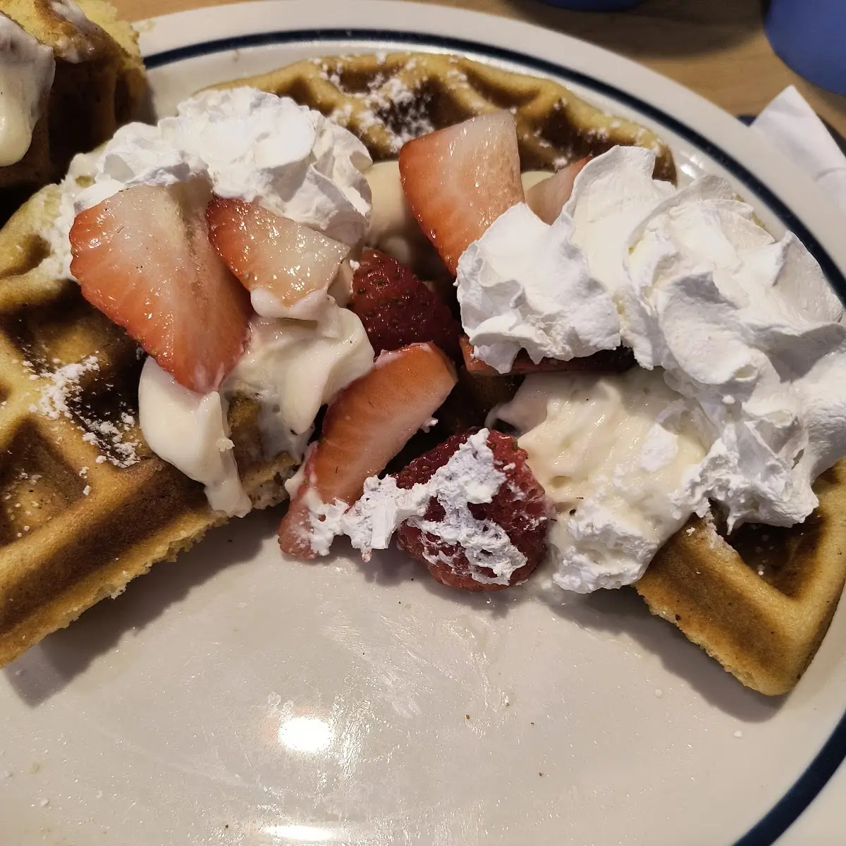 Strawberry Cream Cheese Belgian Waffle