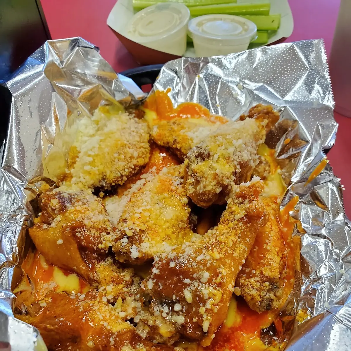 Buffalo Garlic Parmesan Wings