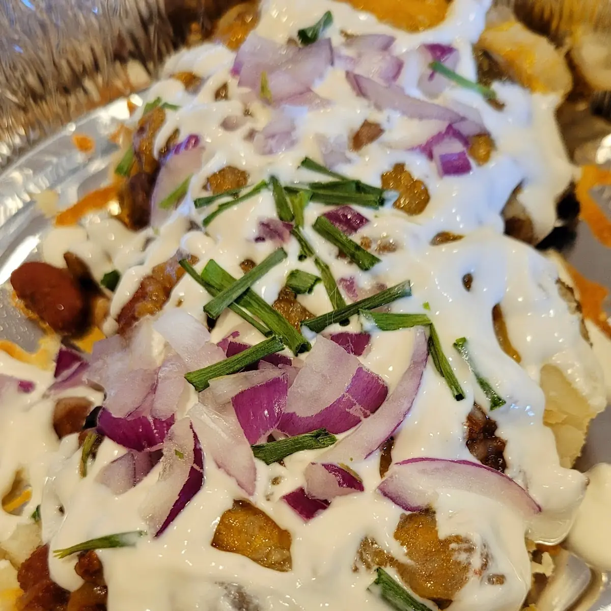 Chili on Baked Potato