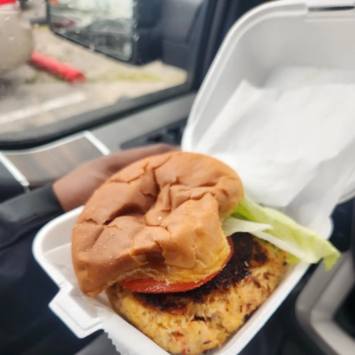 Crab Cake Stuffed Sandwich