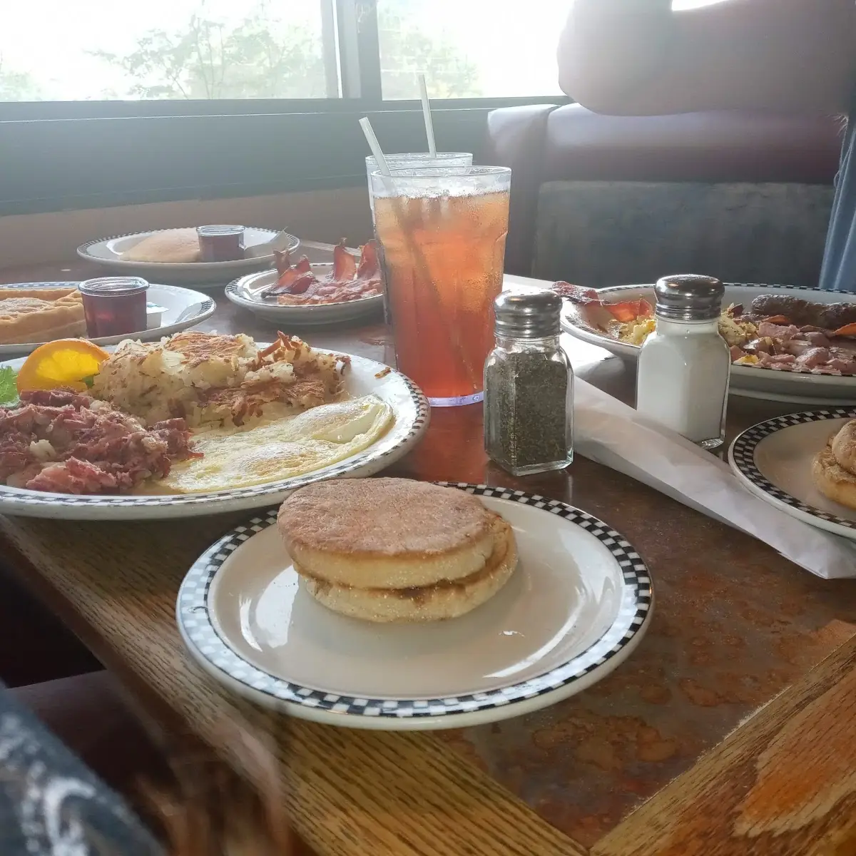 Eggs over Medium Bacon Hash Browns Pancake&Waffle Cake Batter I'm Mix