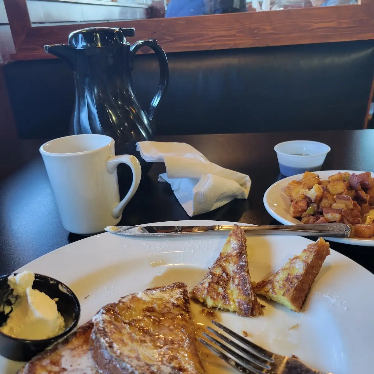 French Toast Combo with Two Eggs and Choice of Meat