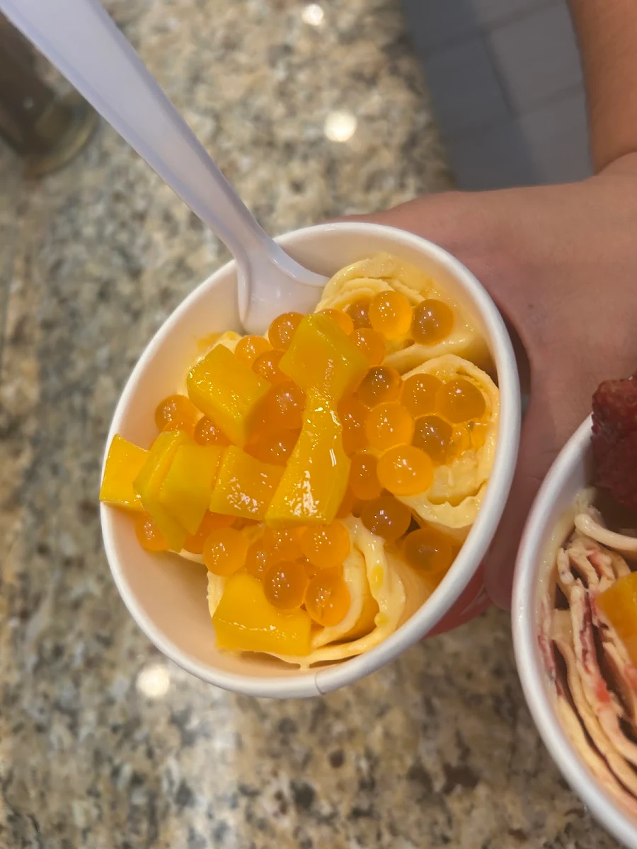 Mango Tango Ice Cream Rolls