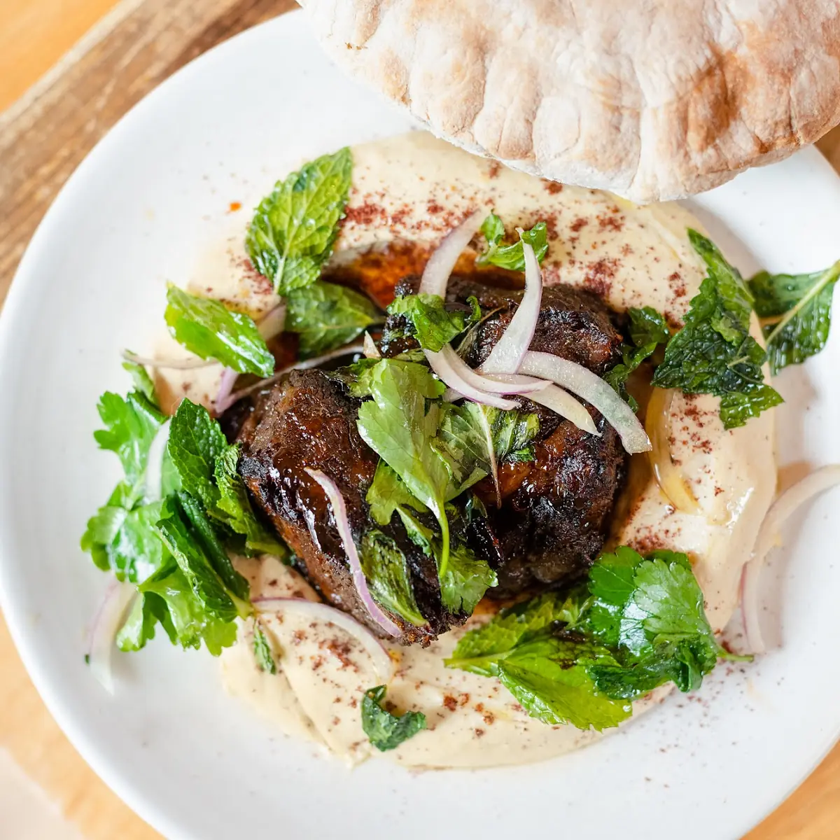 Short Rib Hummus Plate