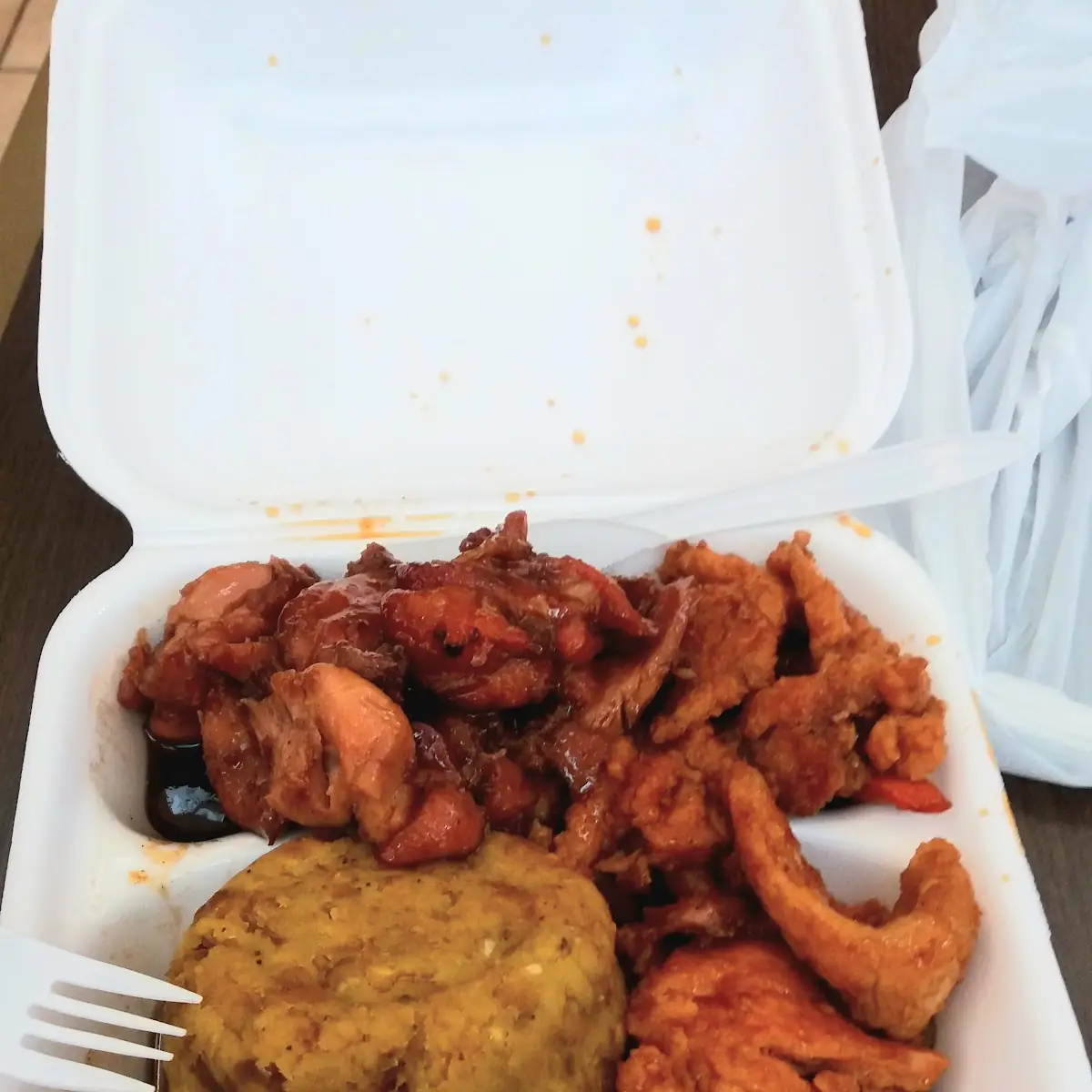 Mofongo Pepper Chicken and Teriyaki Chicken