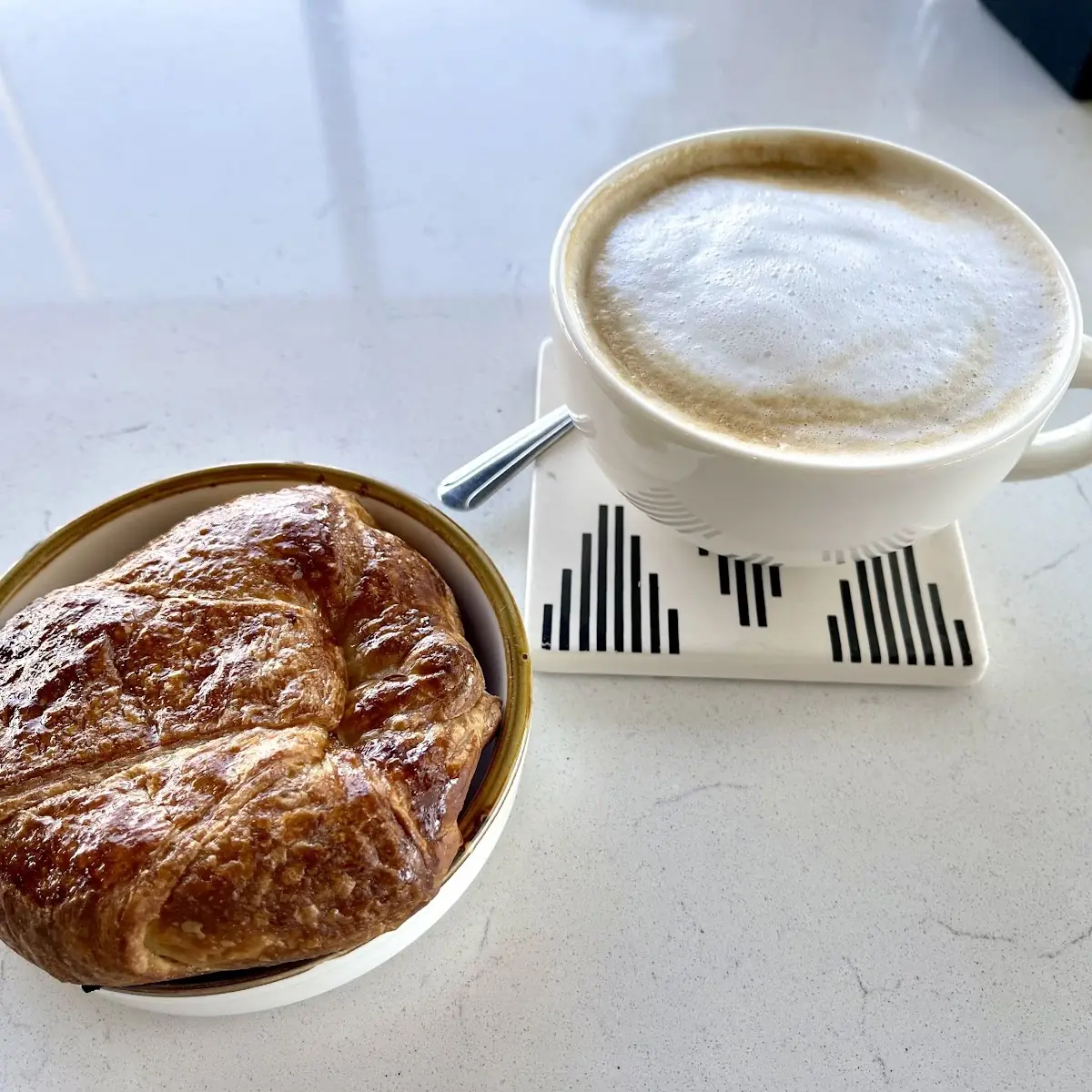 Butter Croissant and Mocha