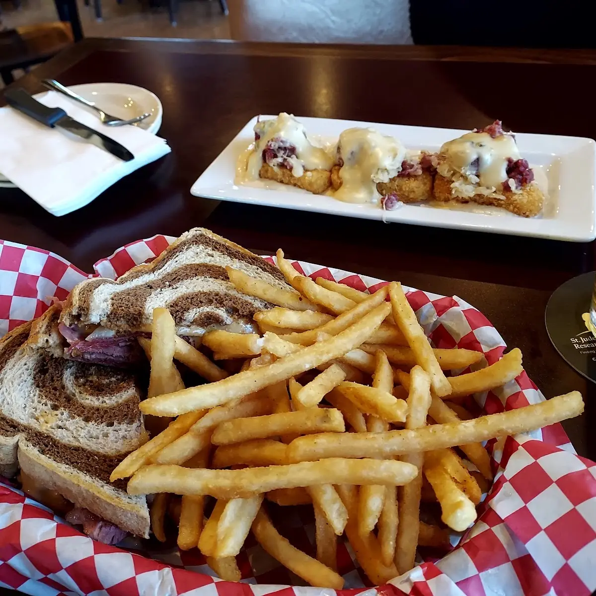 Corned Beef Bites and Reuben & Fries