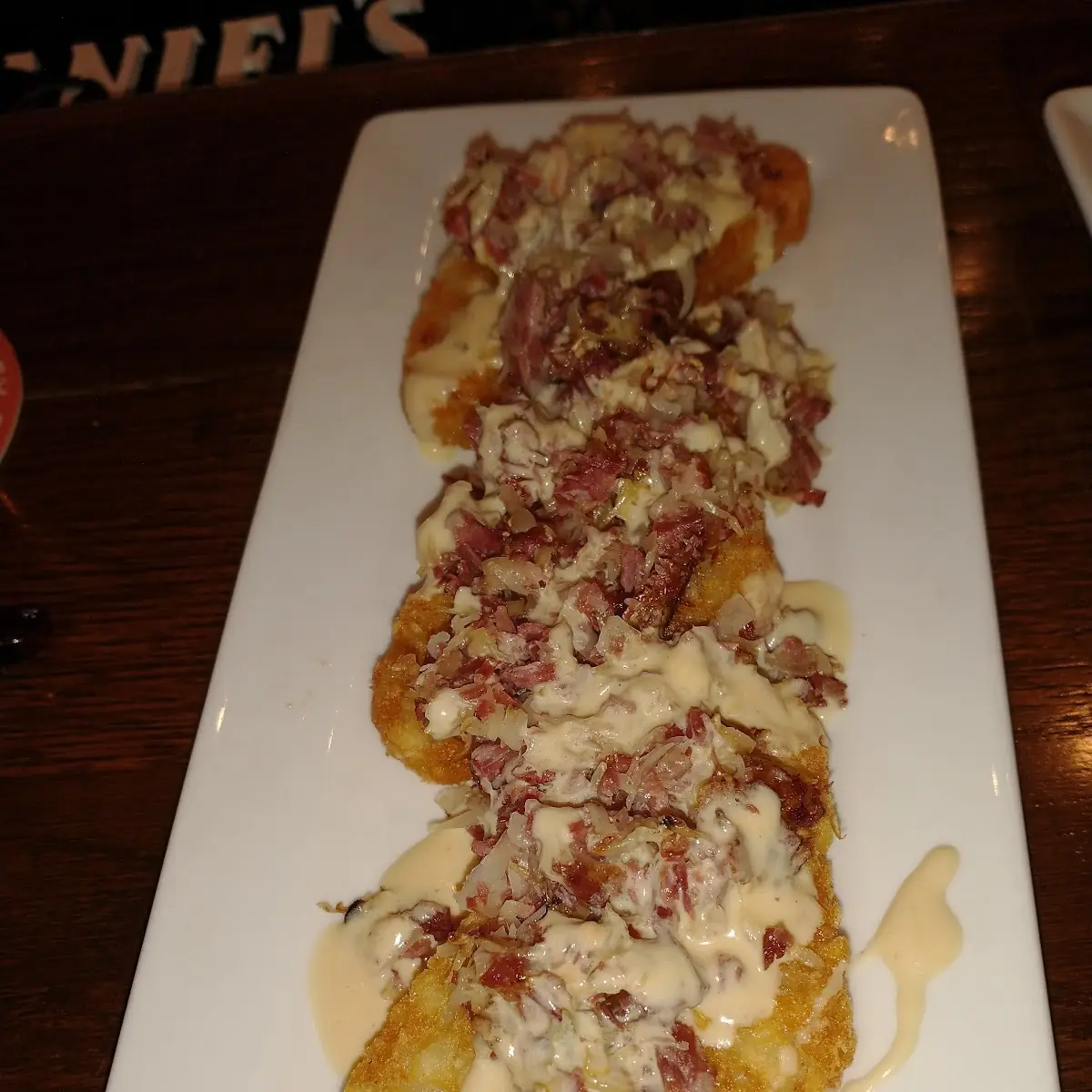 Corned Beef on Taters with Light Cheese Sauce Heaven