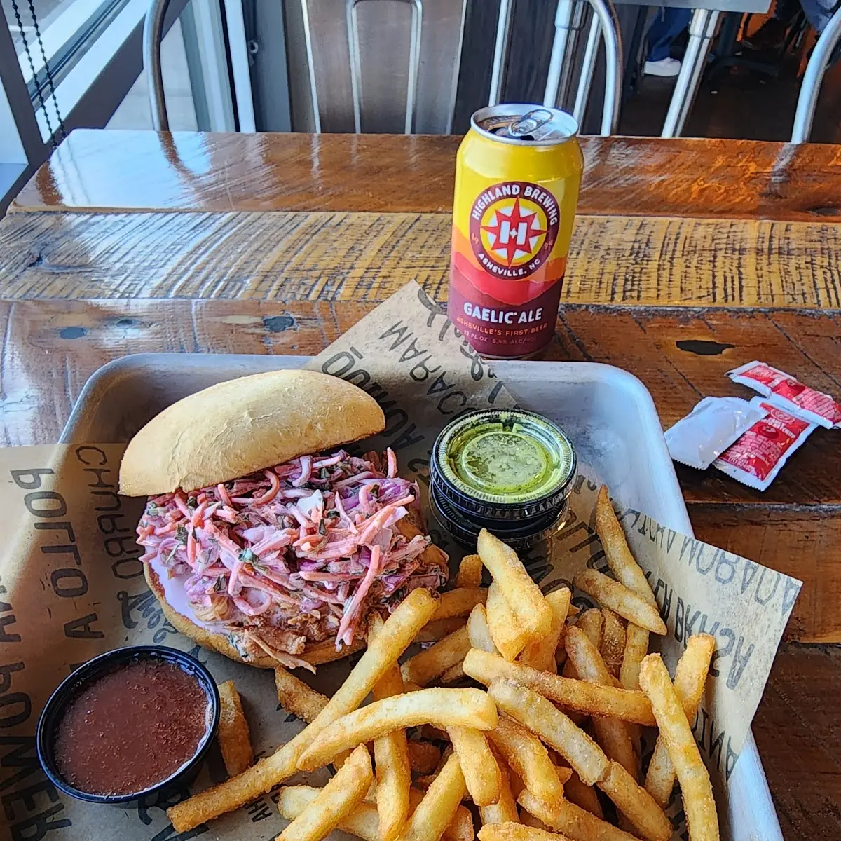 Peruvian BBQ Sandwich with Fries