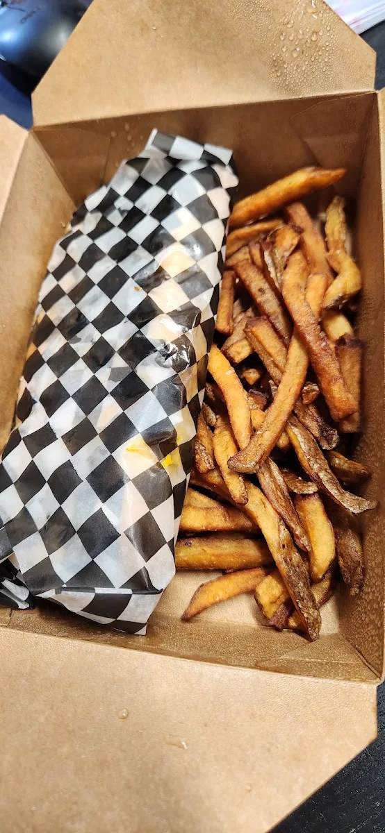 Double Bacon Cheeseburger and Fries