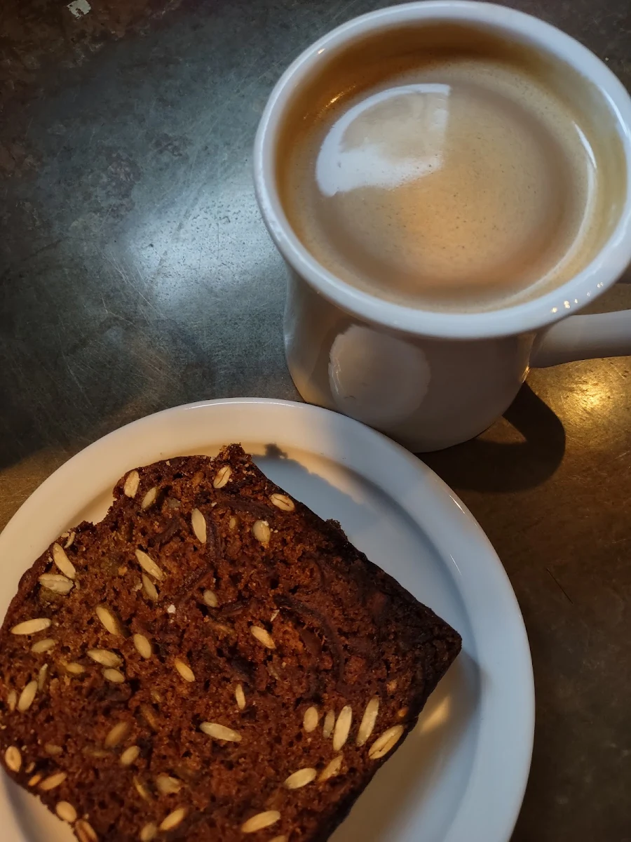Date Cake and Amercano