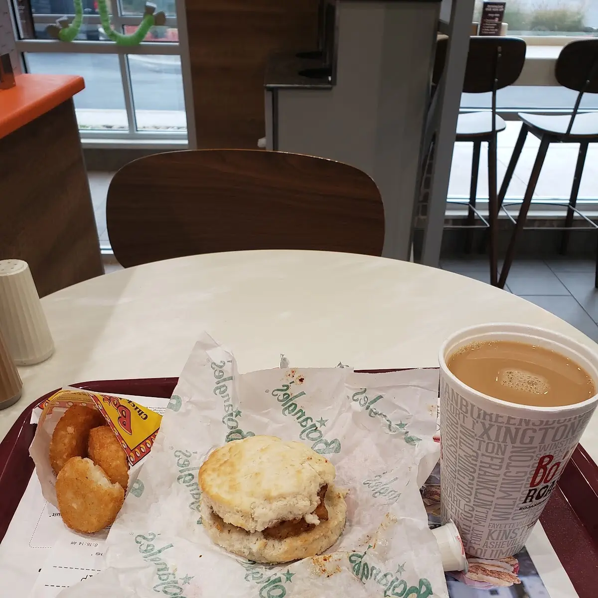 Pork Chop Biscuit Combo with Coffee