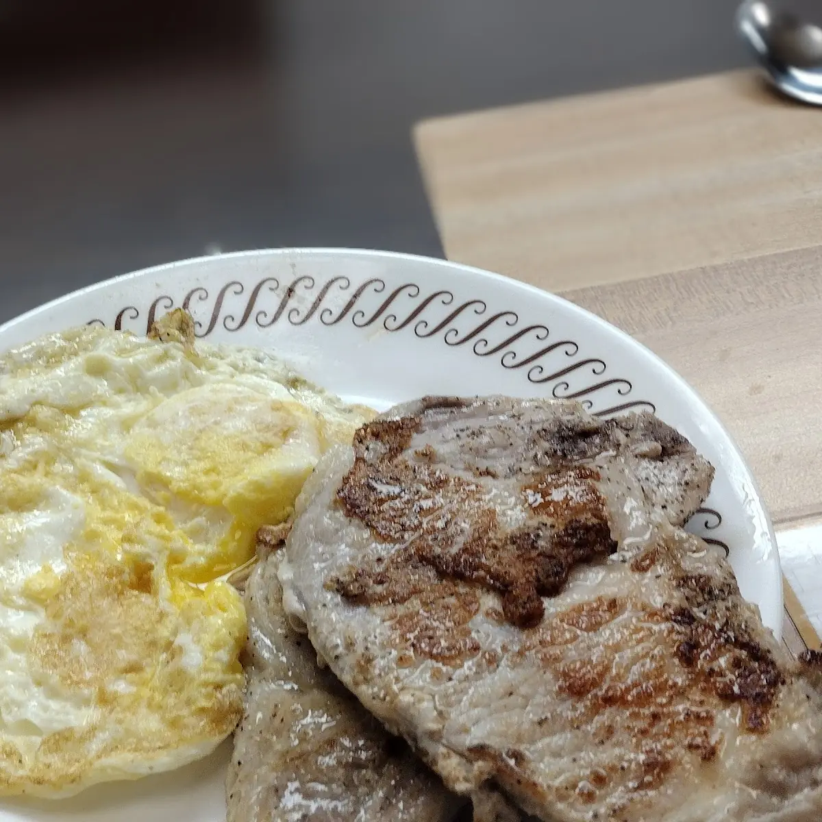 Pork Chops and Eggs
