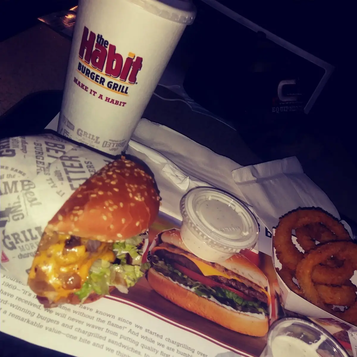 Bacon Cheeseburger with Onion Rings