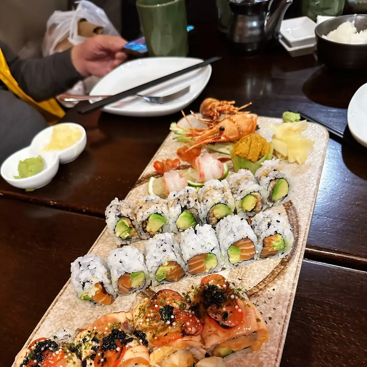 Halloween Roll and Salmon Avocado Roll Eel Avocado Roll