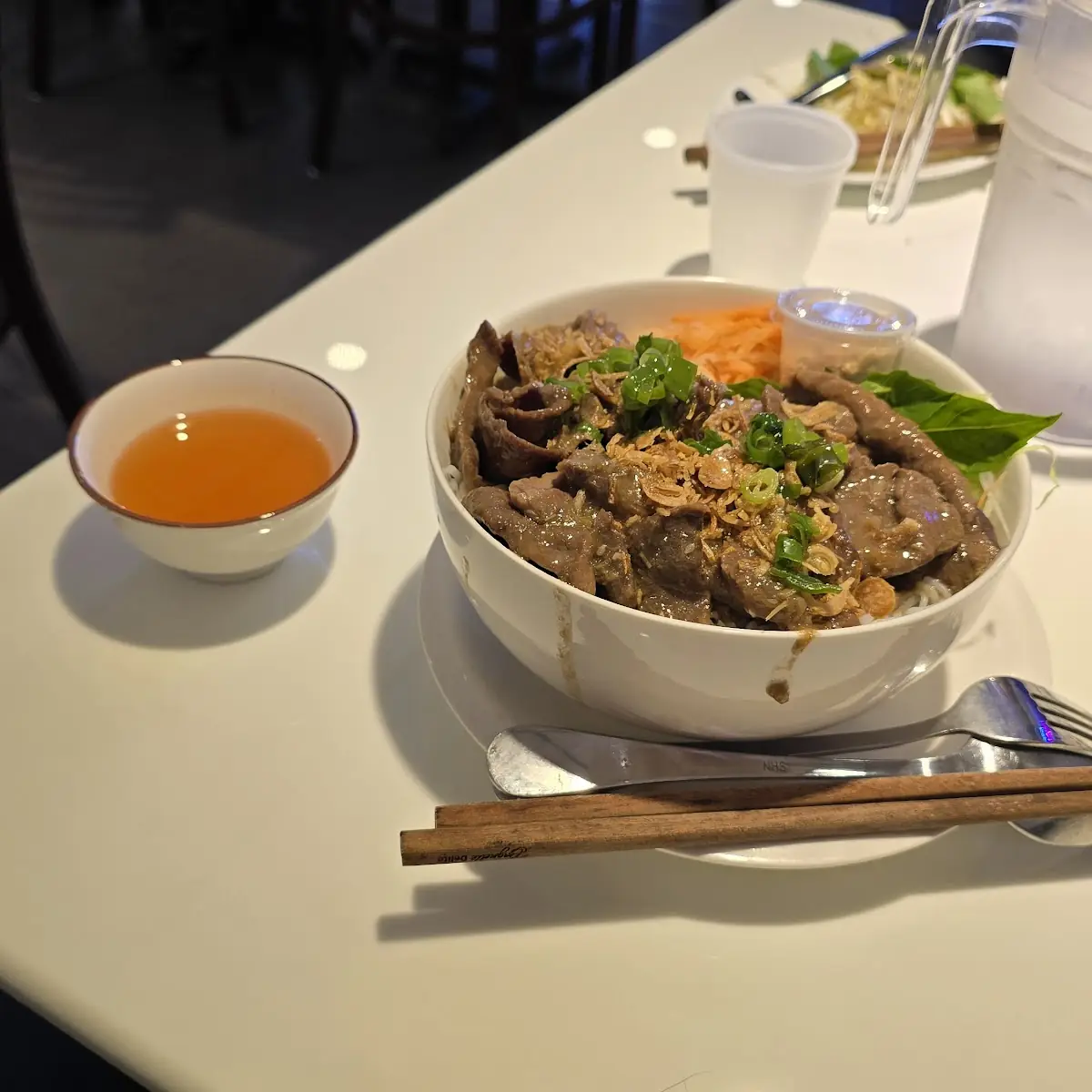 Lemon Grass Beef over Vermicelli