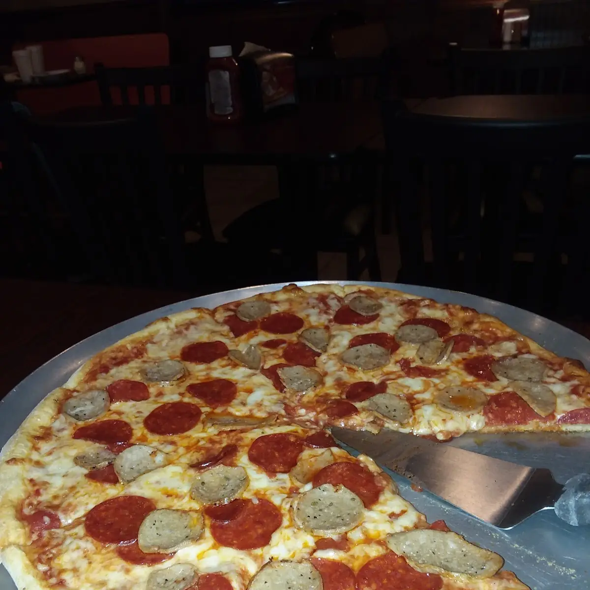 Pepperoni and Sausage Pizza