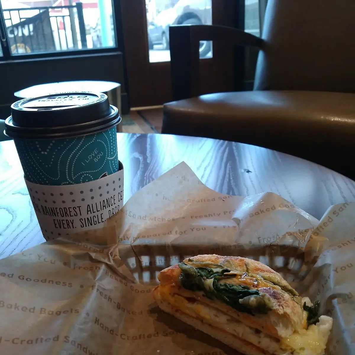 Egg Spinach Bagel