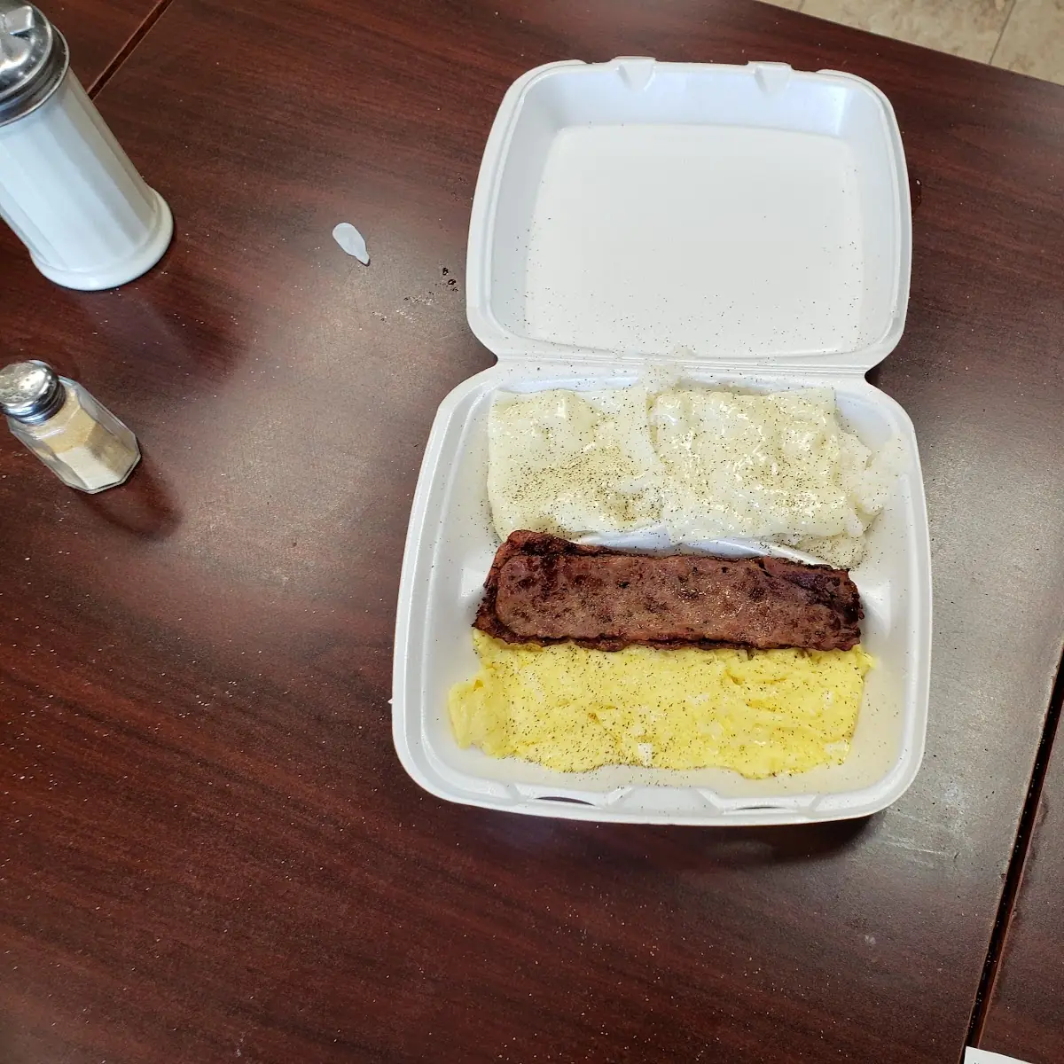 Cheese Eggs Cheese Grits and Turkey Bacon