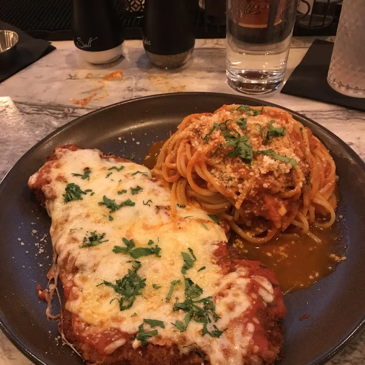 Chicken Parm with Spaghetti