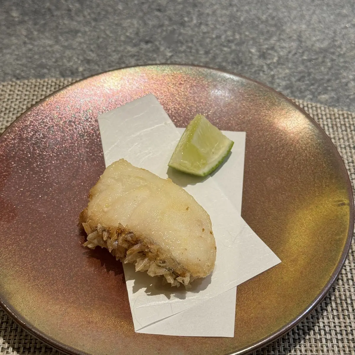 Fried Fish with Lime Wedge