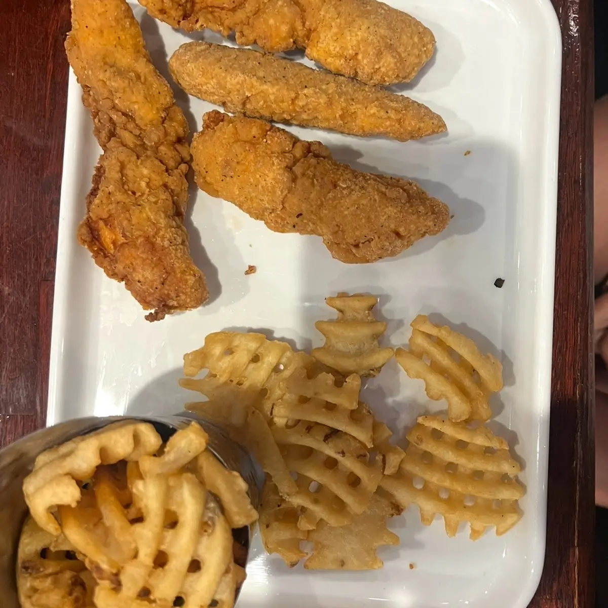 Chicken Tenders and Waffle Fries
