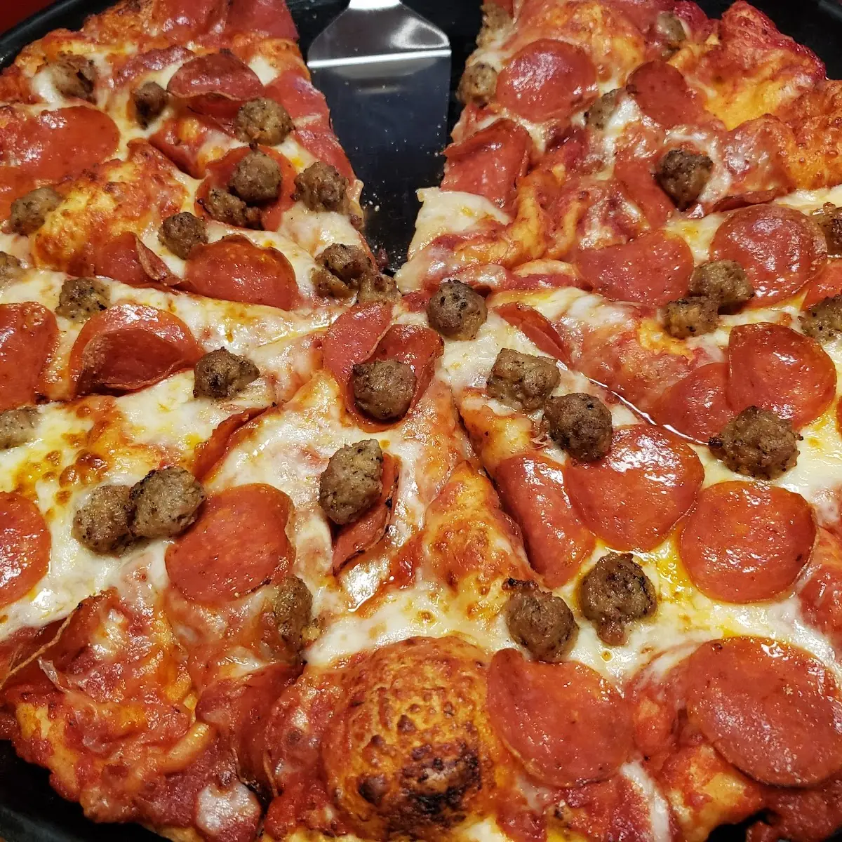Pepperoni and Sausage Pizza
