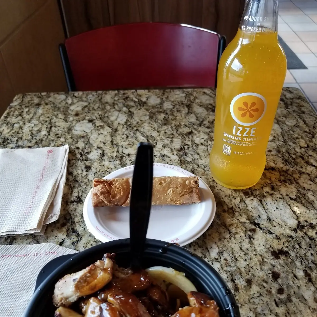 Chicken Teriyaki Bowl and Egg Rolls